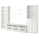 IKEA BILLY БИЛЛИ / BRIMNES БРИМНЭС, шкаф для ТВ, комбинация, белый, 340x41x202 см 693.986.20 фото thumb №1