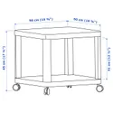 IKEA TINGBY ТИНГБИ, стол приставной на колесиках, белый, 50x50 см 202.959.30 фото thumb №8