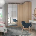 IKEA PAX ПАКС, додаткова кутова секція, 4 полиці, білий морений дуб, 53x58x201 см 203.469.58 фото thumb №2