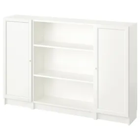 IKEA BILLY БІЛЛІ / OXBERG ОКСБЕРГ, комбінація книжк шаф з дверцят, білий, 160x106 см 994.835.94 фото
