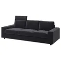 IKEA VIMLE ВІМЛЕ, 3-місний диван, з підголівником з широкими підлокітниками/Djuparp темно-сірий 494.326.77 фото thumb №1