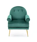 Кухонний стілець HALMAR SANTI темно-зелений/золотий фото thumb №10