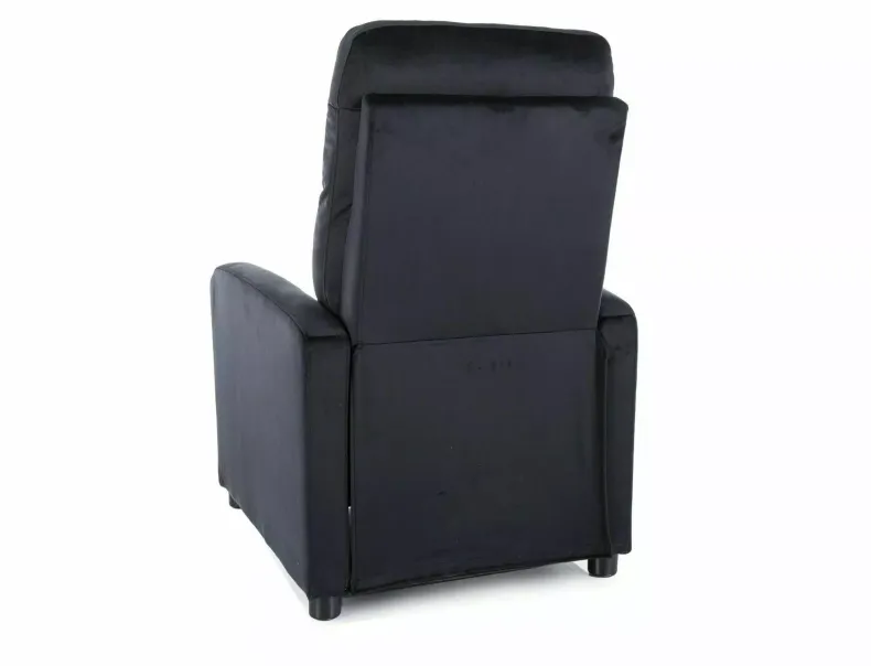 Раскладное кресло бархатное SIGNAL OTUS Velvet, Bluvel 19 - черный фото №5