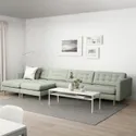 IKEA LANDSKRONA ЛАНДСКРУНА, 5-местный диван, с шезлонгами / оранжевый светло-зеленый / дерево 392.699.93 фото thumb №2