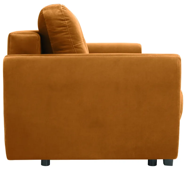 BRW Тримісний розкладний диван Hampton з ящиком для зберігання велюровий жовтий, Рів'єра 41 Жовтий SO3-HAMPTON-LX_3DL-G1_B8B7D3 фото №3