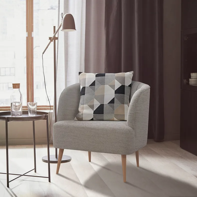 IKEA FULLÖSA ФУЛЛЁСА, кресло, Виарп бежевый / коричневый 605.065.20 фото №5