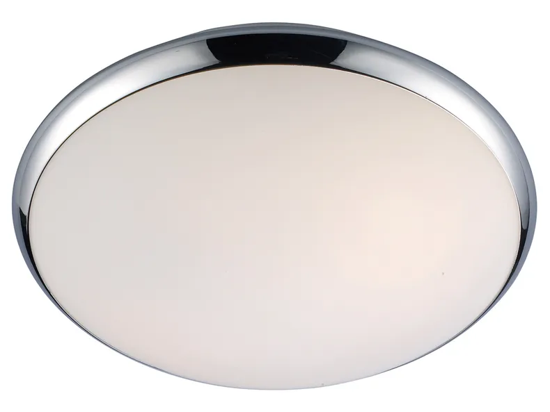 BRW Пластиковий плафон для ванної кімнати Kreo на 2 точки білий/сріблястий 084004 фото №1