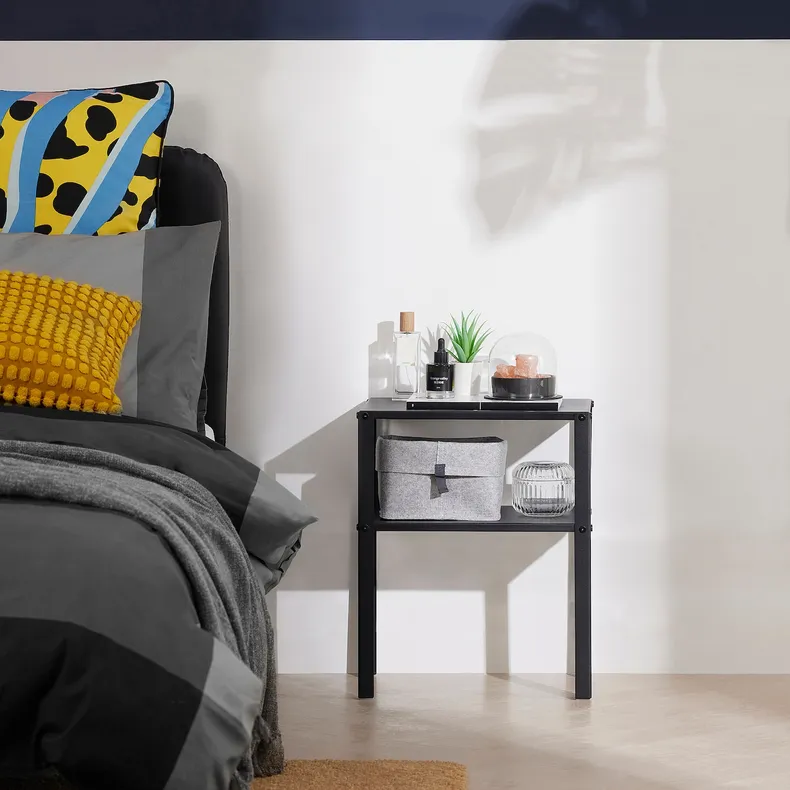 IKEA KNARREVIK КНАРРЕВІК, приліжковий столик, чорний, 37x28 см 005.763.18 фото №2