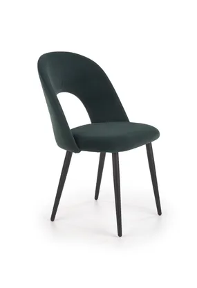 Кухонный стул HALMAR K384 темно-зеленый/черный (1п=4шт) фото
