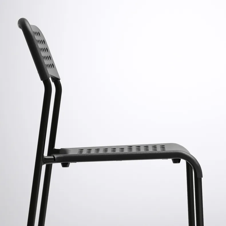 IKEA MELLTORP МЕЛЬТОРП / ADDE АДДЕ, стіл+4 стільці, білий / чорний, 125 см 791.614.86 фото №6