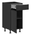 BRW Кухонный шкаф Sole L6 40 см левосторонний с ящиком soft-close черный матовый, черный/черный матовый FM_D1S_40/82_L/STB-CA/CAM фото thumb №3