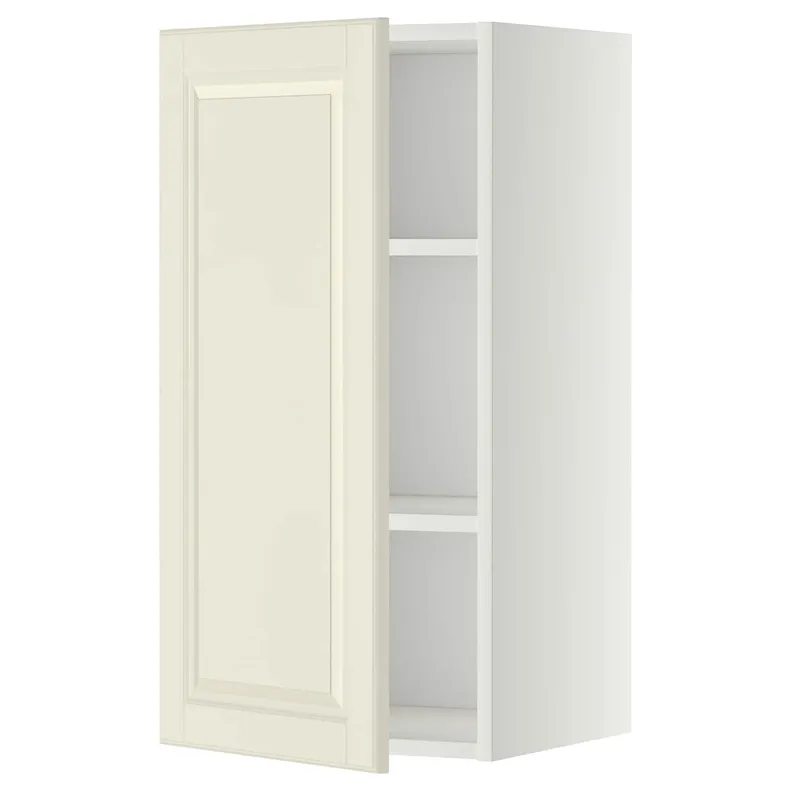 IKEA METOD МЕТОД, навесной шкаф с полками, белый / бодбинские сливки, 40x80 см 594.675.10 фото №1