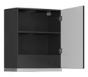 BRW Верхний кухонный шкаф Sole L6 60 см с вытяжкой правый черный матовый, черный/черный матовый FM_GOO_60/68_P_FL_BRW-CA/CAM/IX фото thumb №3