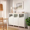IKEA OSTVIK ОСТВІК, скляні дверцята, біле / прозоре скло, 60x38 см 104.727.06 фото thumb №3
