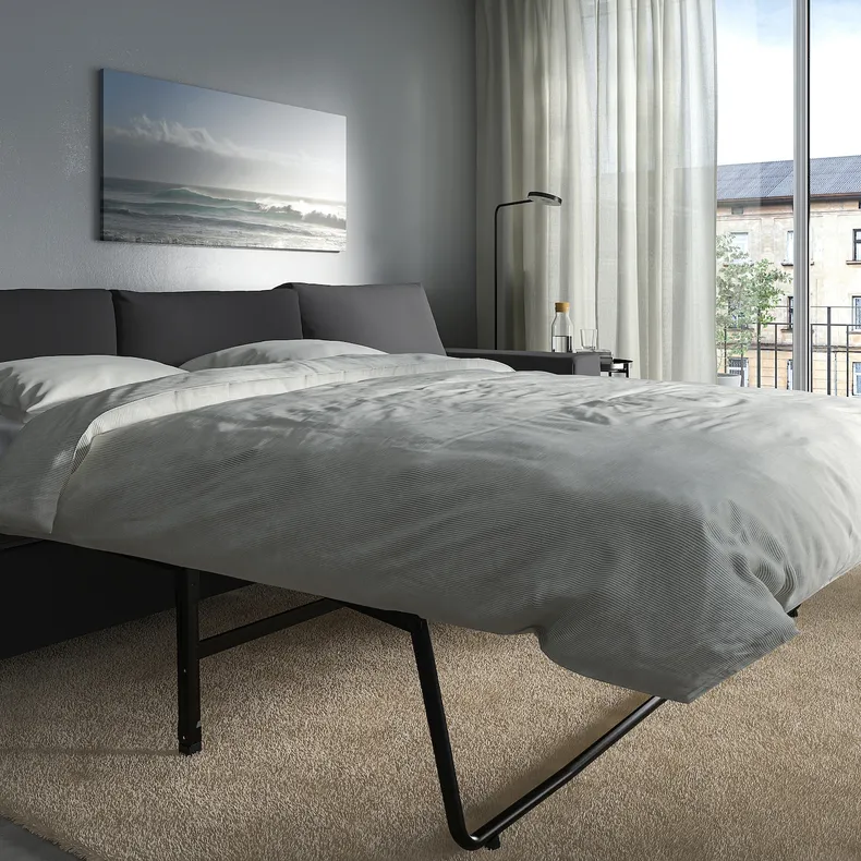 IKEA VIMLE ВІМЛЕ, 3-місний диван із кушеткою, з широкими підлокітниками / ХАЛЛАРП сірий 295.370.86 фото №4