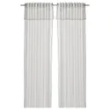 IKEA MOALISA МОАЛІСА, штори, пара, білий / чорний, 145x300 см 004.995.13 фото thumb №1