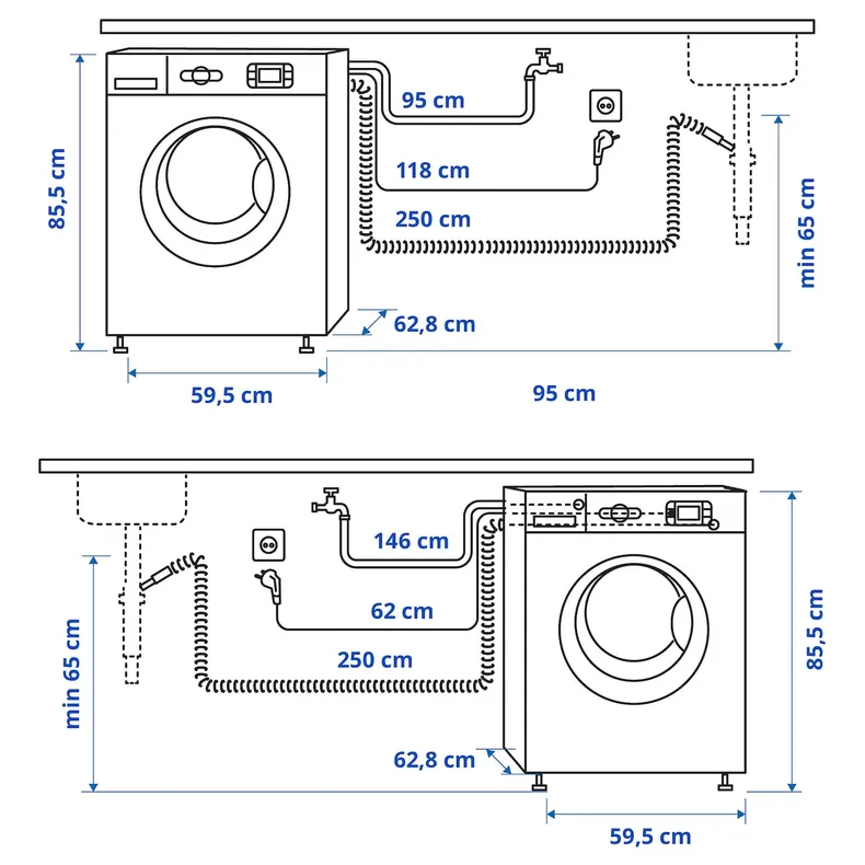 IKEA UDDARP УДДАРП, стиральная машина, ИКЕА 500, 8 кг 705.254.67 фото №8