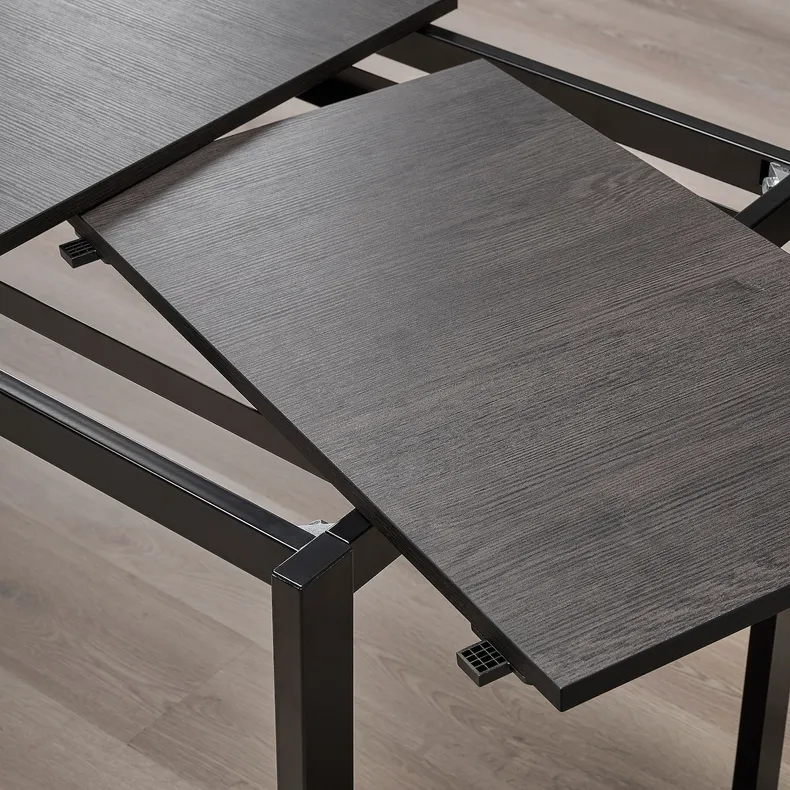 IKEA VANGSTA ВАНГСТА, розкладний стіл, чорний/темно-коричневий, 80/120x70 см 404.201.55 фото №5