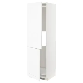 IKEA METOD МЕТОД, выс шкаф д / холодильн / морозильн / 2 дв, белый Энкёпинг / белая имитация дерева, 60x60x200 см 394.735.26 фото