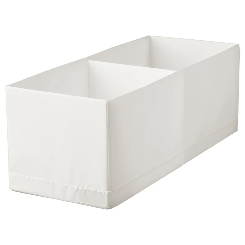 IKEA STUK СТУК, коробка з відділеннями, білий, 20x51x18 см 804.744.34 фото №1