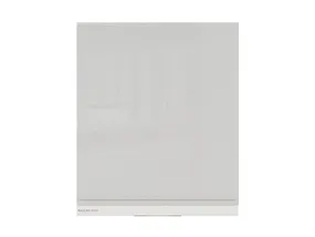 BRW Верхний кухонный шкаф Sole 60 см с вытяжкой правый светло-серый глянец, альпийский белый/светло-серый глянец FH_GOO_60/68_P_FL_BRW-BAL/XRAL7047/BI фото