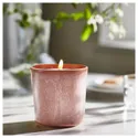 IKEA LUGNARE ЛУГНАРЕ, аром свічка у керамічній склянці, жасмин / рожевий, 50 Години 205.021.90 фото thumb №3