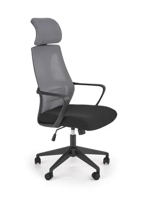 Крісло комп'ютерне офісне обертове HALMAR VALDEZ сірий / чорний фото