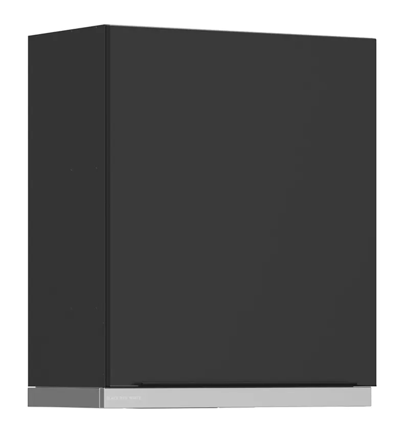 BRW Верхний кухонный шкаф Sole L6 60 см с вытяжкой правый черный матовый, черный/черный матовый FM_GOO_60/68_P_FL_BRW-CA/CAM/IX фото №2