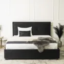 Кровать двуспальная MEBEL ELITE ANDRE, 160x200 см, Черный фото thumb №8