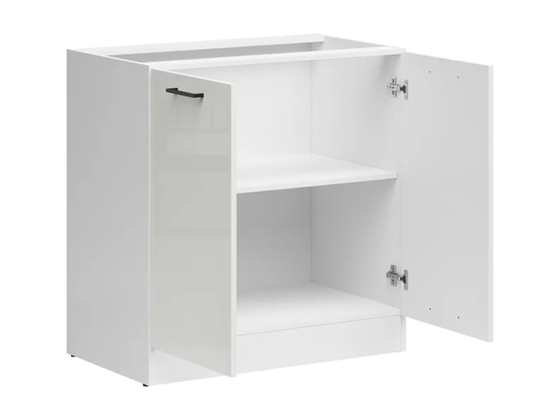 BRW Junona Line базовый шкаф для кухни 60 см мел глянец, белый/мелкозернистый белый глянец D2D/60/82_BBL-BI/KRP фото №3