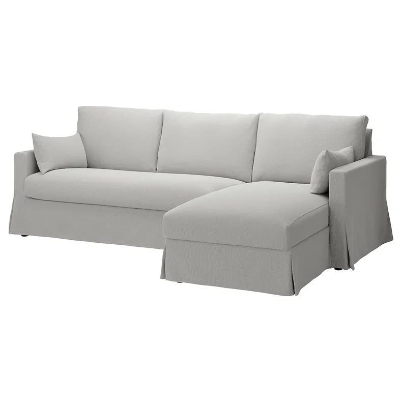IKEA HYLTARP ХЮЛЬТАРП, 3-місний диван з кушеткою, прав, ТАЛЛЬМЮРА білий/чорний 795.149.97 фото №1