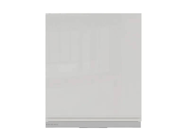 BRW Верхня кухонна шафа 60 см з витяжкою ліворуч світло-сірий глянець, альпійський білий/світло-сірий глянець FH_GOO_60/68_L_FL_BRW-BAL/XRAL7047/IX фото №1