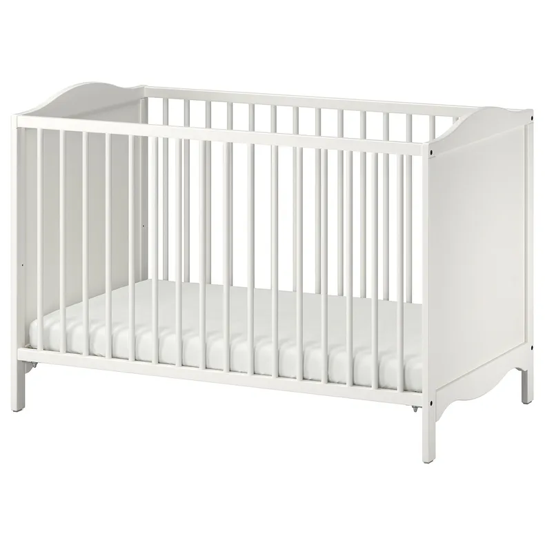 IKEA SMÅGÖRA СМОГЕРА, ліжко для немовлят, білий, 60x120 см 504.612.30 фото №1