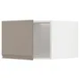 IKEA METOD МЕТОД, верхня шафа для холодильн / мороз кам, білий / Upplöv матовий темно-бежевий, 60x40 см 094.917.01 фото