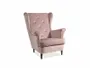Мягкое кресло бархатное SIGNAL LADY Velvet, Bluvel 52 - античный розовый фото