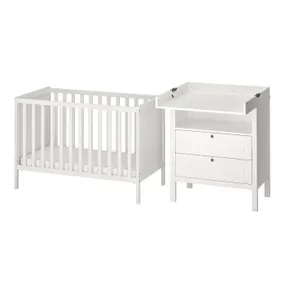 IKEA SUNDVIK СУНДВІК, набір дитячих меблів, 2 пр., білий, 60x120 см 295.060.99 фото