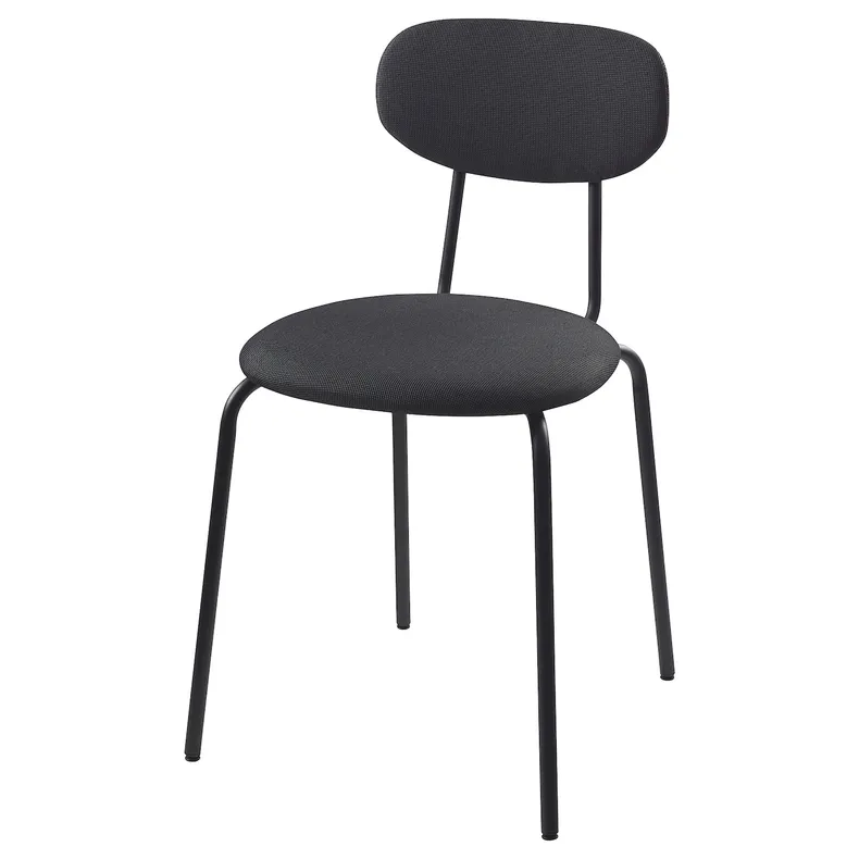 IKEA ÖSTANÖ ЕСТАНЕ, стілець, чорний РЕММАРН/темно-сірий 205.453.59 фото №1