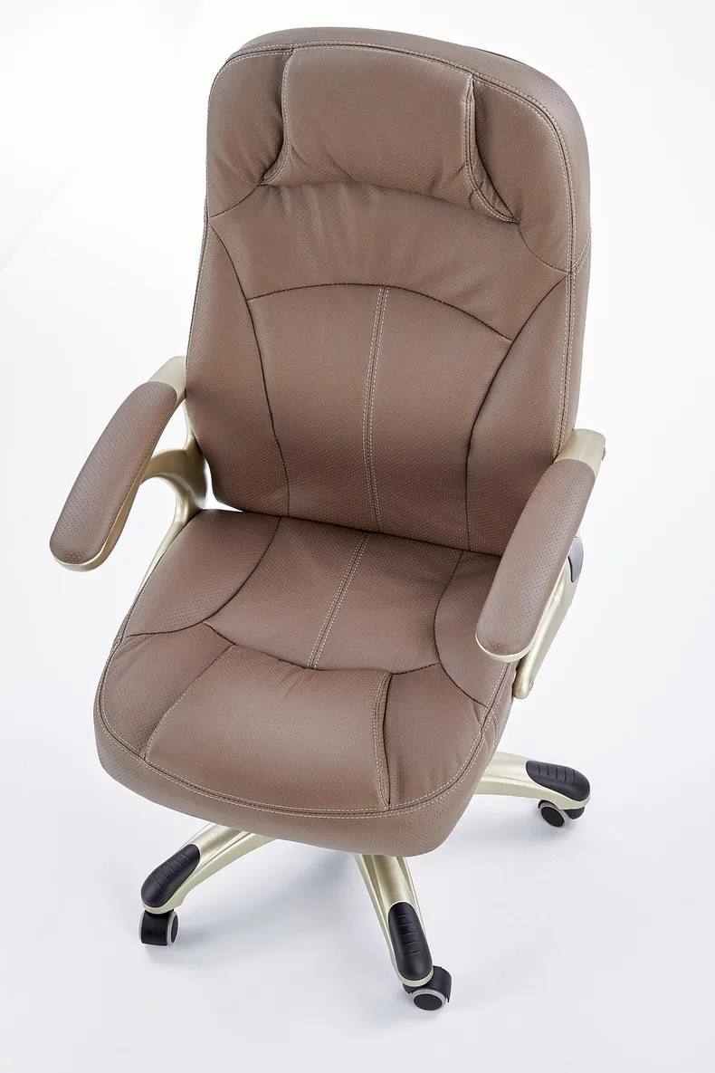 Крісло комп'ютерне офісне обертове HALMAR CARLOS : коричневий фото №6