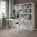 IKEA KALLAX КАЛЛАКС / LINNMON ЛИННМОН, стол, комбинация, белый, 182x139x182 см 094.816.98 фото thumb №2