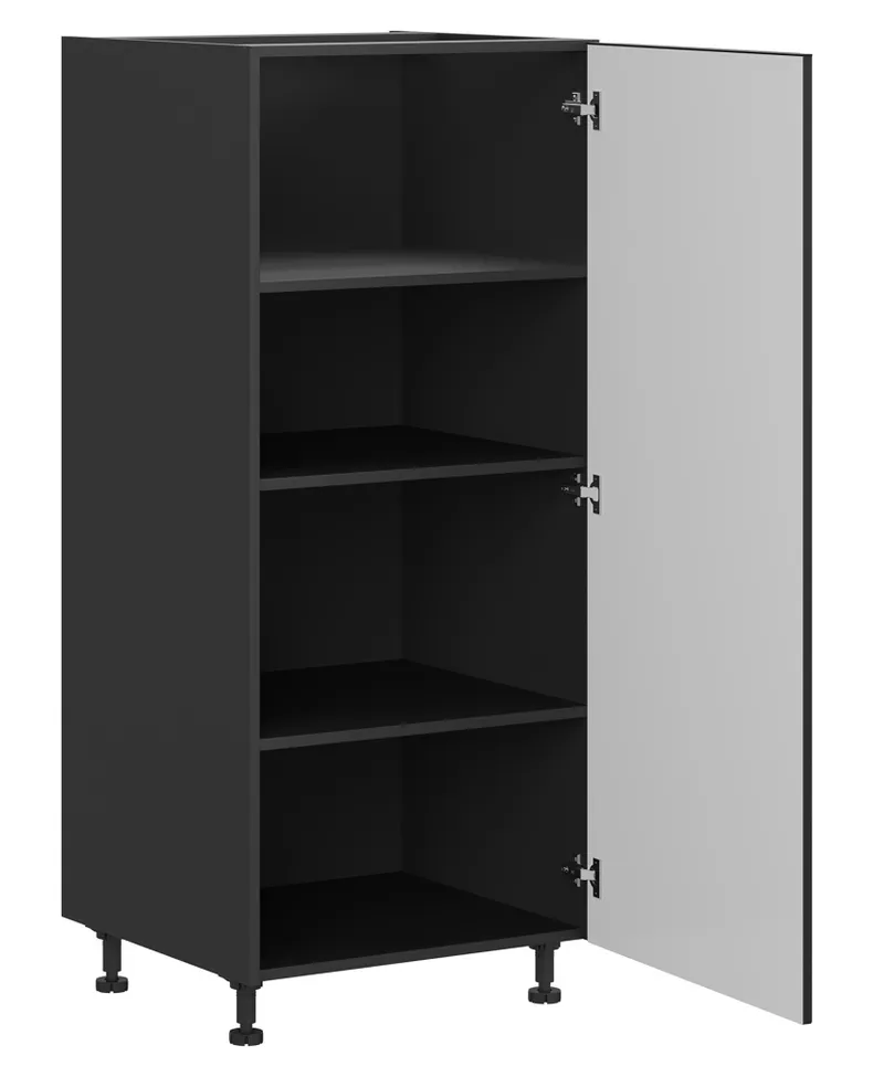 BRW Кухонный шкаф для встроенного холодильника Sole L6 60 см правый матовый черный, черный/черный матовый FM_DL_60/143_P-CA/CAM фото №4