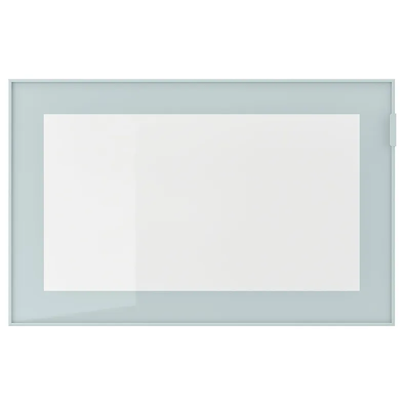 IKEA GLASSVIK ГЛАССВИК, стеклянная дверь, светло-серый / синий / прозрачное стекло, 60x38 см 604.887.76 фото №1