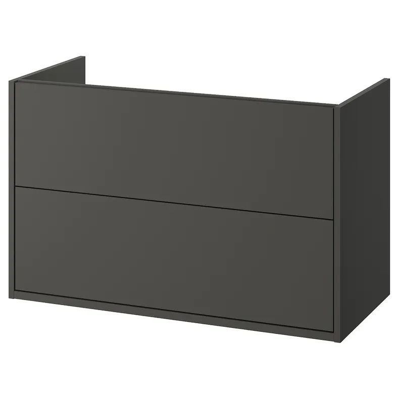 IKEA HAVBÄCK ХАВБЭКК, шкаф для раковины с ящиками, тёмно-серый, 100x48x63 см 105.350.68 фото №1