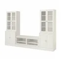 IKEA HAVSTA ХАВСТА, комбінація шафа для ТВ, скляні дверц, білий, 322x47x212 см фото thumb №1