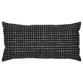 IKEA SANDMOTT САНДМОТТ, подушка, чорний / білий, 30x58 см 305.723.71 фото