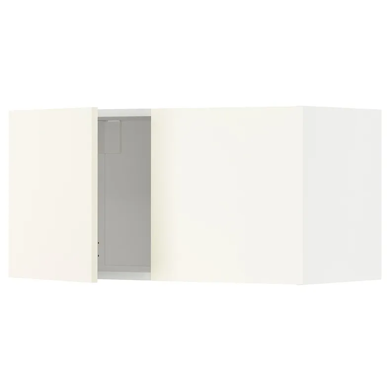 IKEA METOD МЕТОД, шафа навісна із 2 дверцятами, білий / ВАЛЛЬСТЕНА білий, 80x40 см 795.072.61 фото №1