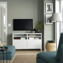 IKEA BESTÅ БЕСТО, тумба для телевізора з дверцятами, білий / Суттервікен / Каббарп білий, 120x42x74 см 593.845.48 фото thumb №2