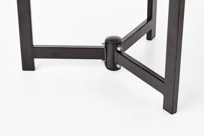 Комплект журнальних столів HALMAR TWINS 70x70 см, колір : графітовий / коричневий / чорний фото №11
