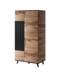 Шкаф для одежды HALMAR RANDOM S-1 90x55 см дуб вотан/черный фото thumb №3