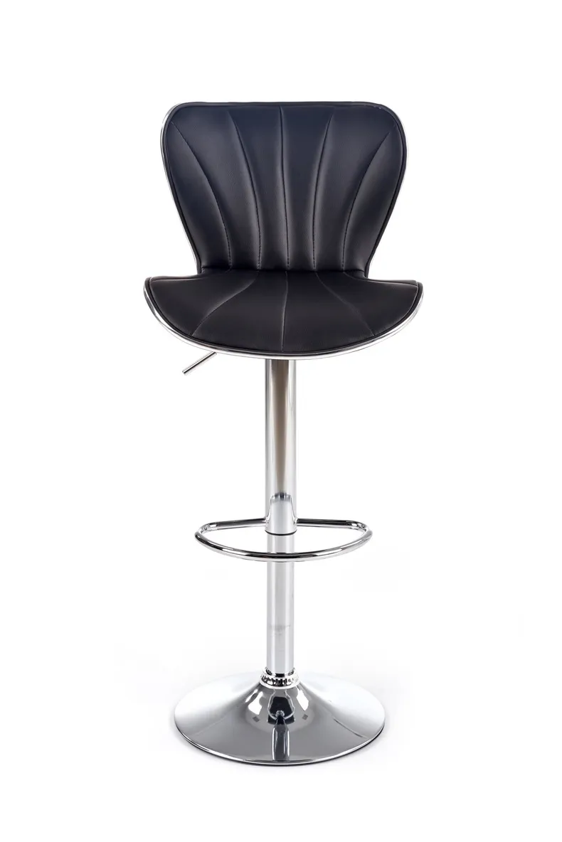 Барний стілець HALMAR H69 хокер чорний, хром фото №5