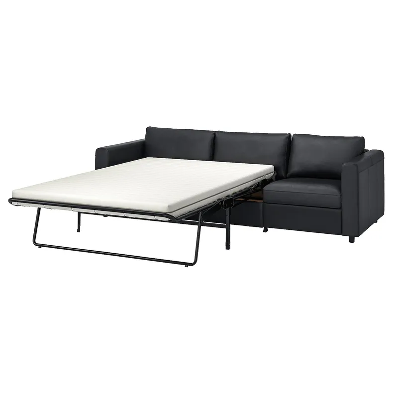 IKEA VIMLE ВИМЛЕ, 3-местный диван-кровать, Гранн / Бомстад черный 894.773.72 фото №1